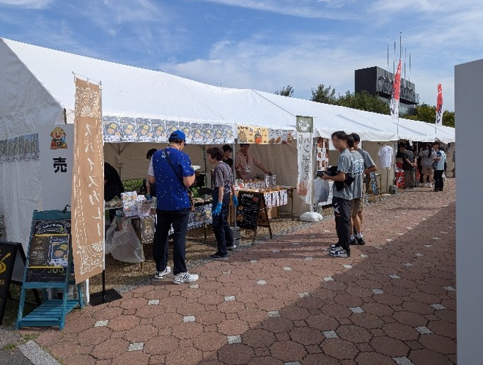 国スポ、イベント出店の準備風景